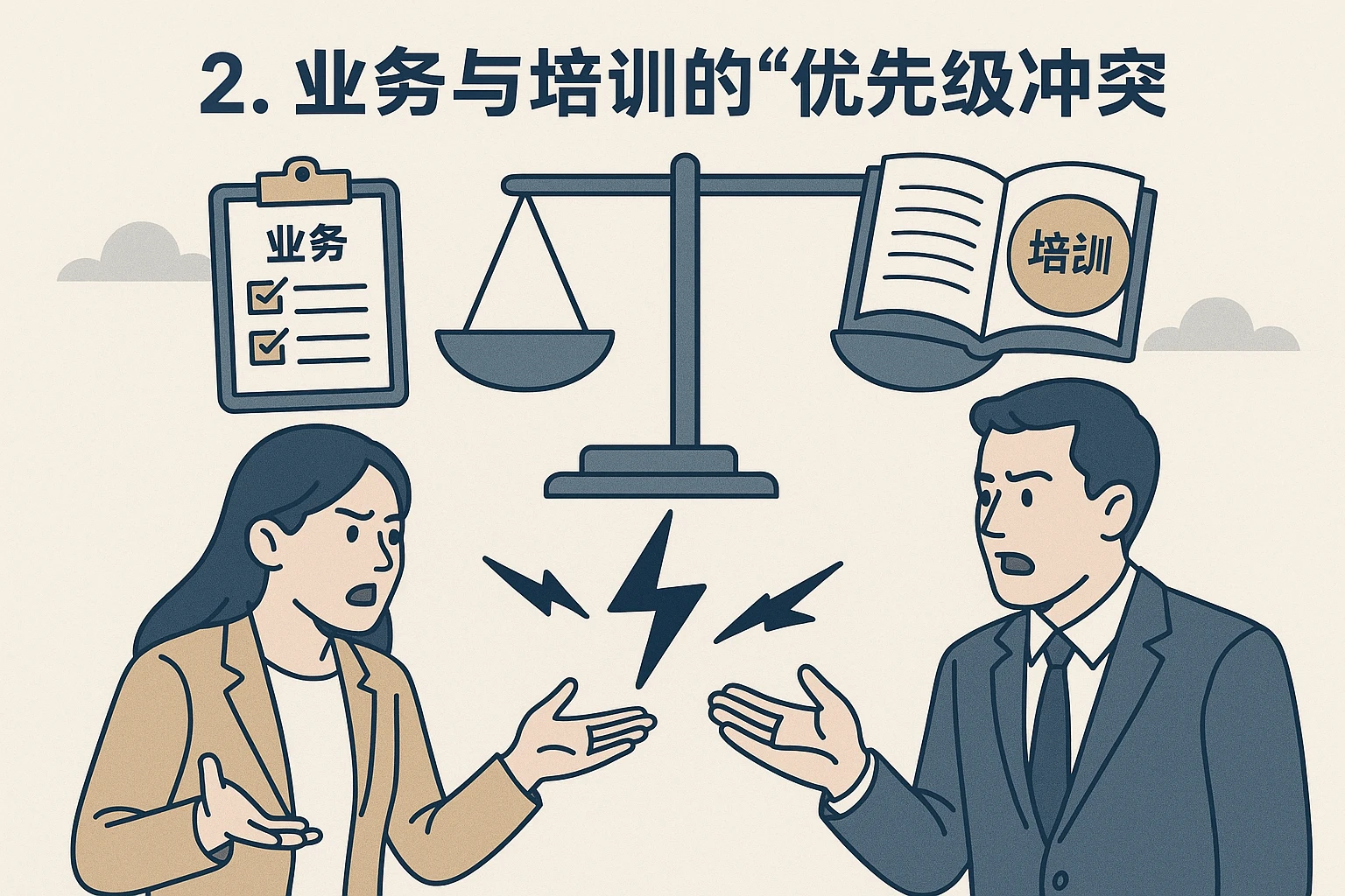 2. 业务与培训的“优先级冲突”