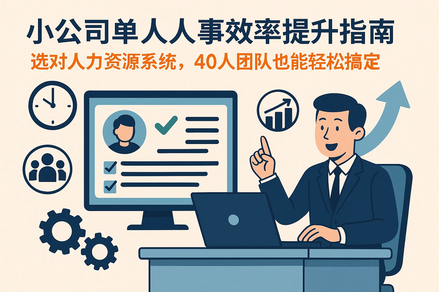 小公司单人人事效率提升指南：选对人力资源系统，40人团队也能轻松搞定