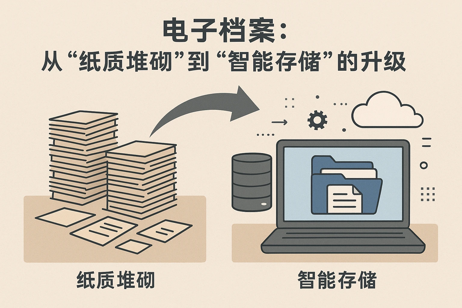 2. 电子档案：从“纸质堆砌”到“智能存储”的升级