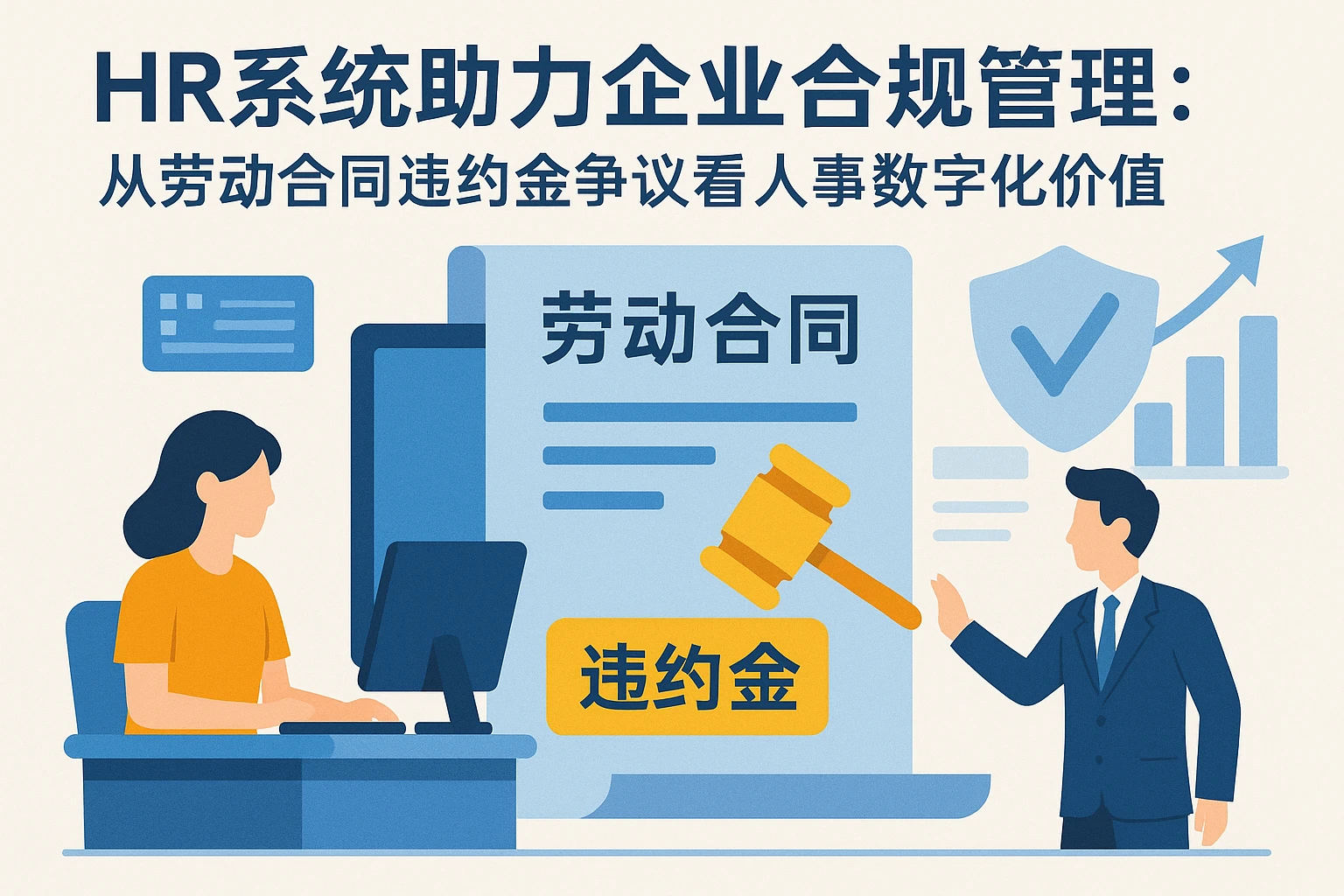 HR系统助力企业合规管理：从劳动合同违约金争议看人事数字化价值