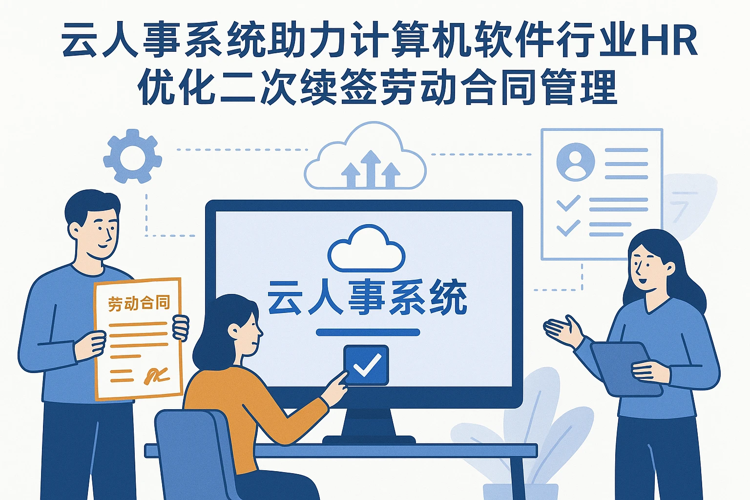 云人事系统助力计算机软件行业HR优化二次续签劳动合同管理