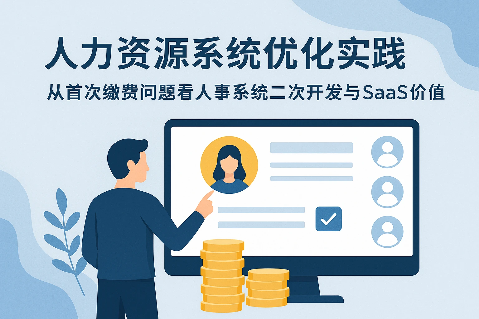 人力资源系统优化实践：从首次缴费问题看人事系统二次开发与SaaS价值
