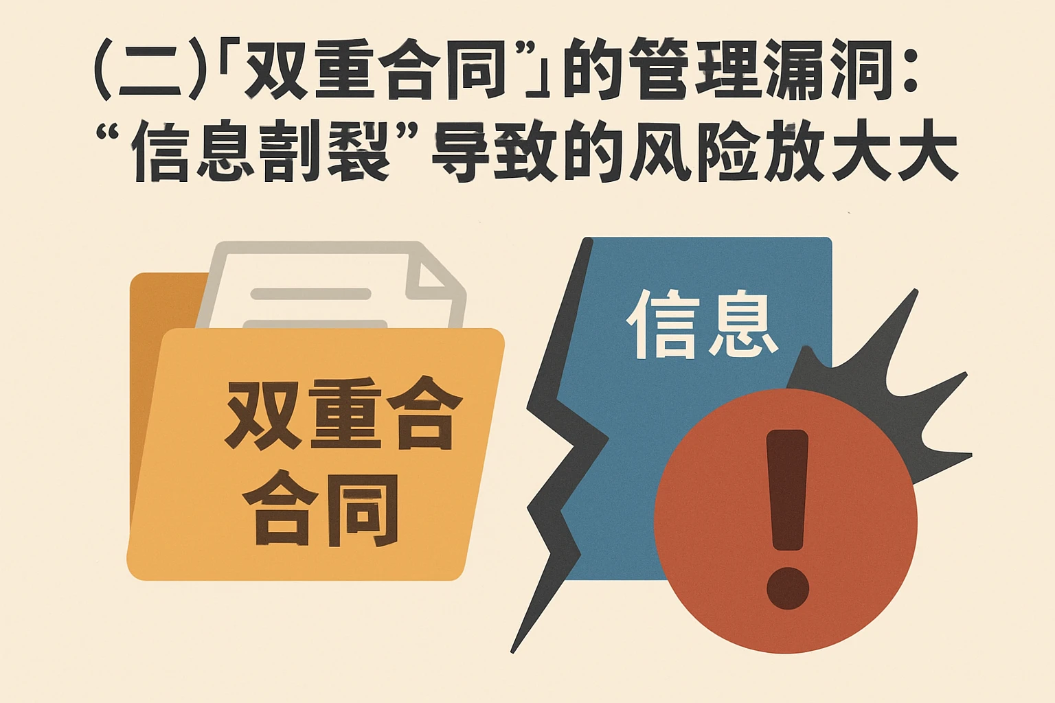 （二）“双重合同”的管理漏洞：信息割裂导致的风险放大