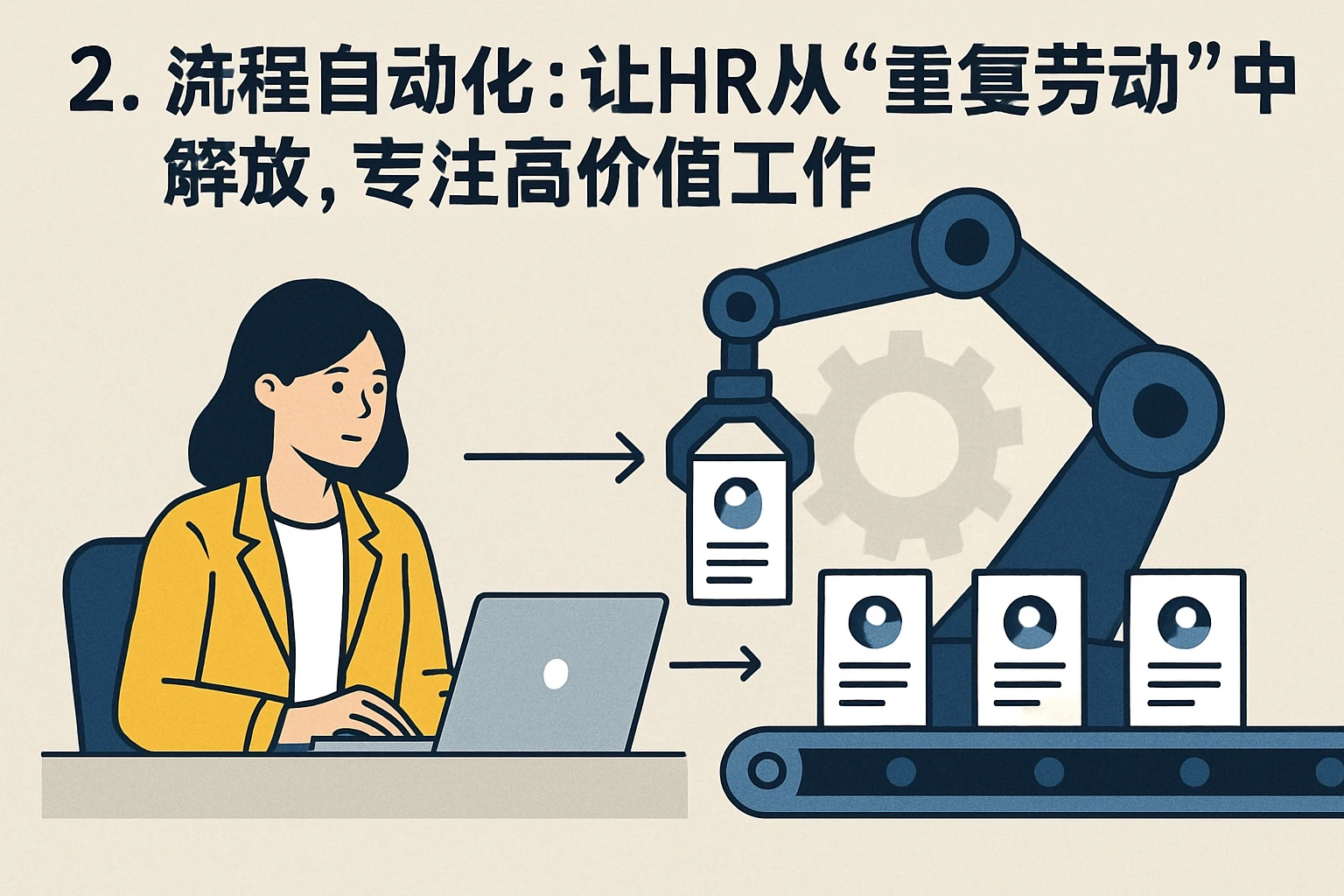 2. 流程自动化：让HR从“重复劳动”中解放，专注高价值工作