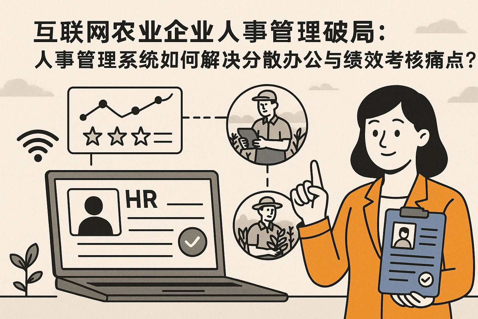 互联网农业企业人事管理破局：人事管理系统如何解决分散办公与绩效考核痛点？