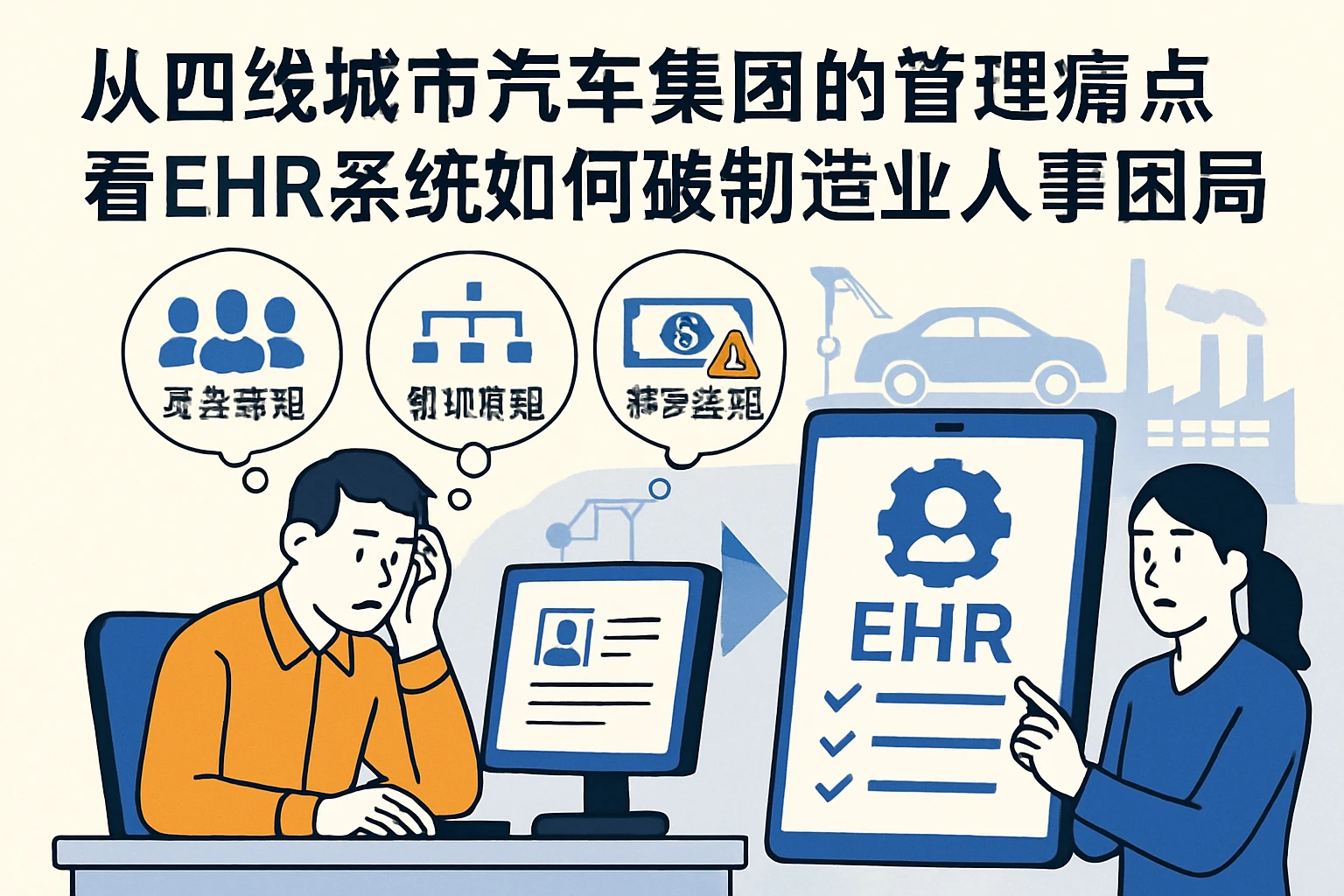 从四线城市汽车集团的管理痛点看EHR系统如何破解制造业人事困局