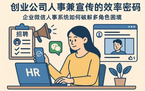 创业公司人事兼宣传的效率密码：企业微信人事系统如何破解多角色困境
