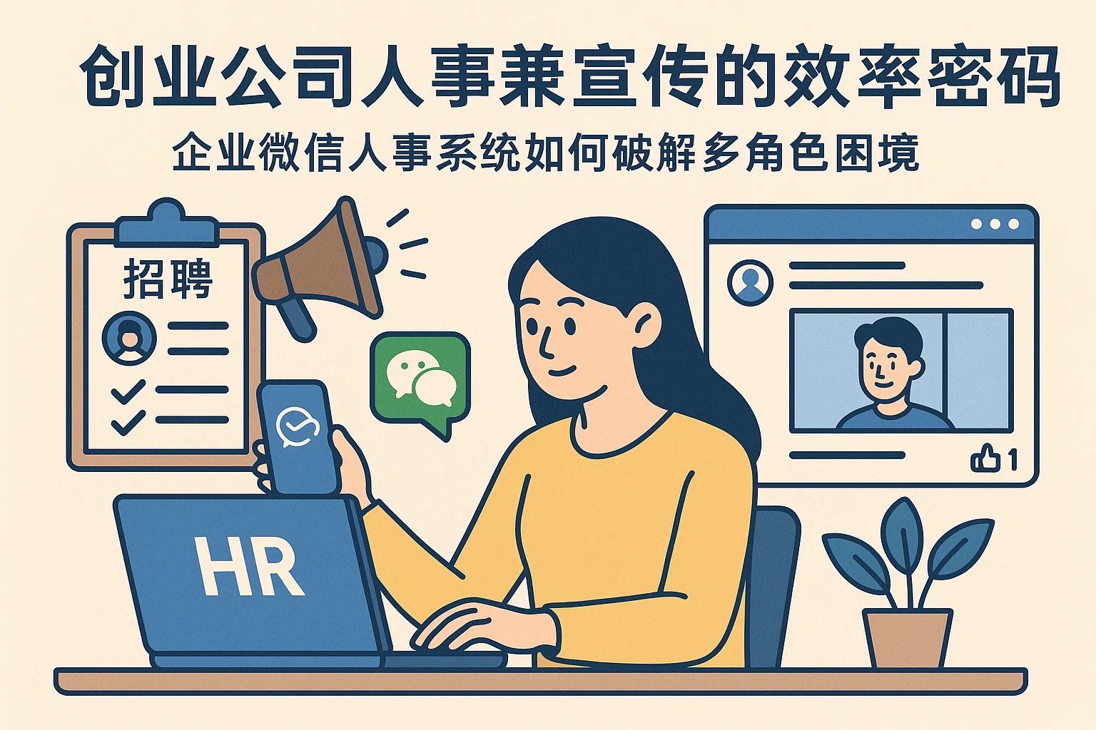 创业公司人事兼宣传的效率密码：企业微信人事系统如何破解多角色困境