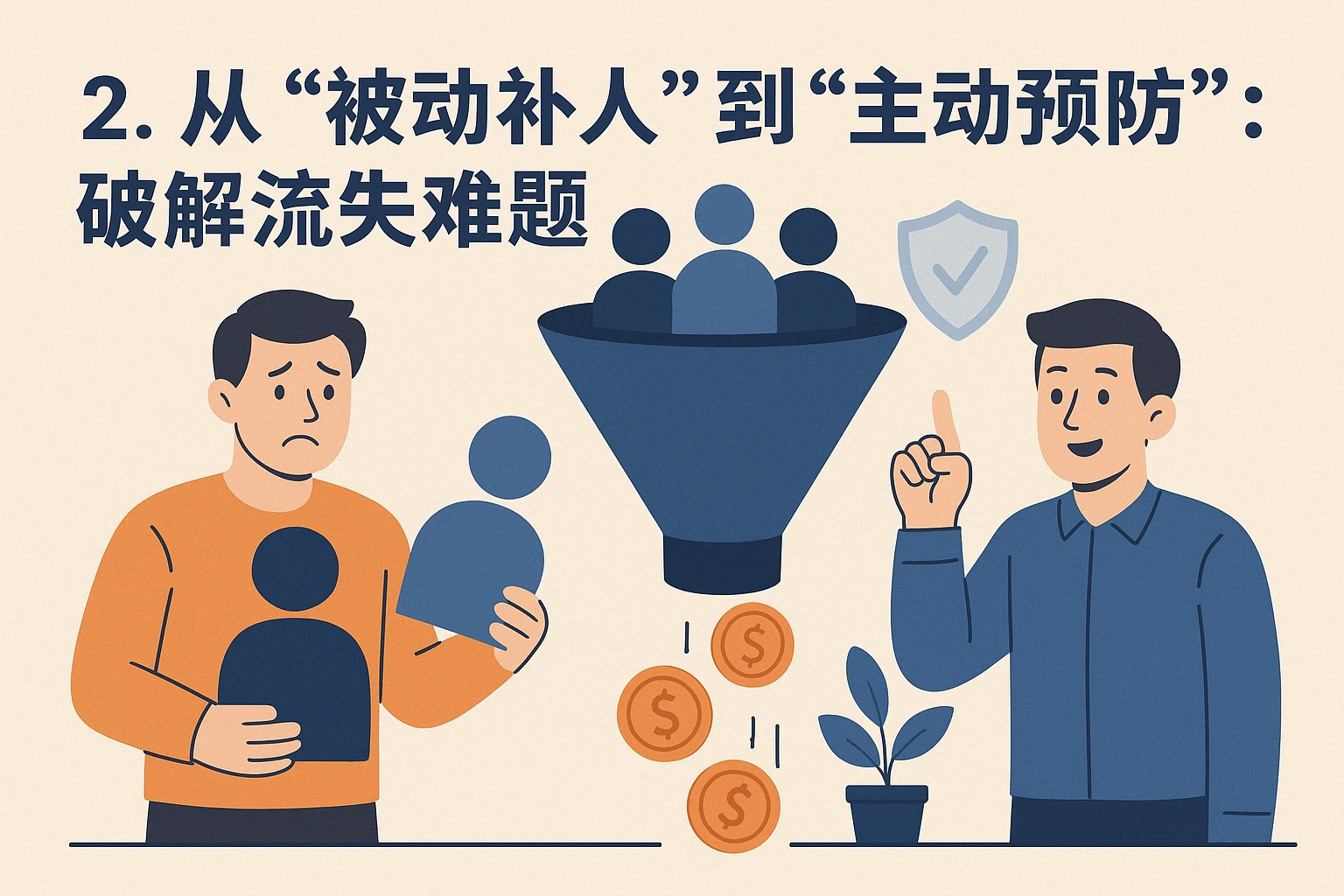 2. 从“被动补人”到“主动预防”：破解流失难题