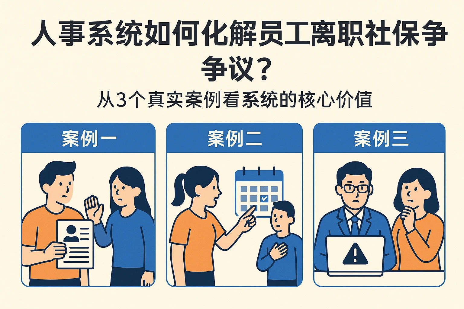 人事系统如何化解员工离职社保争议？从3个真实案例看系统的核心价值