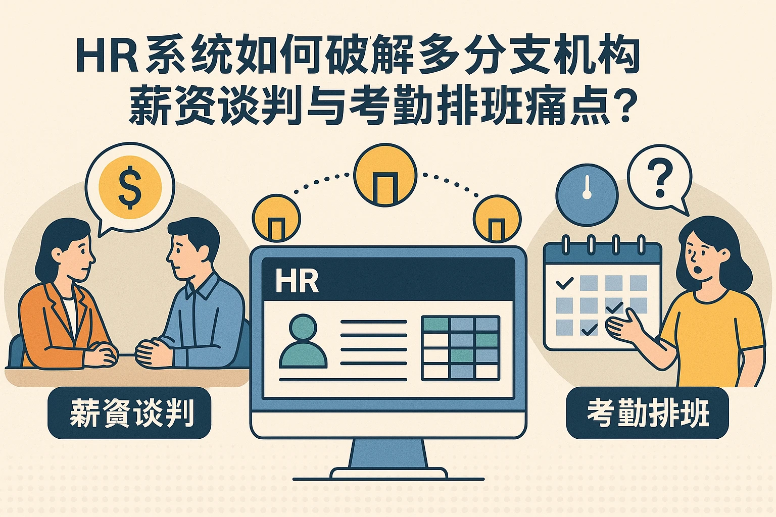 HR系统如何破解多分支机构薪资谈判与考勤排班痛点？