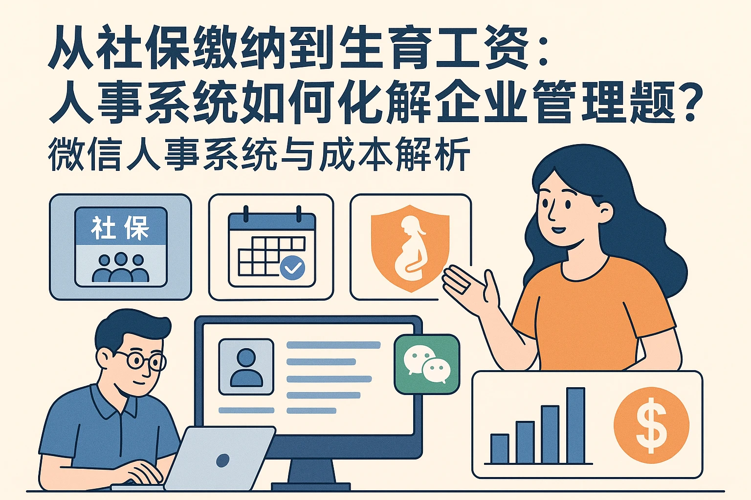 从社保缴纳到生育工资：人事系统如何化解企业管理难题？微信人事系统与成本解析
