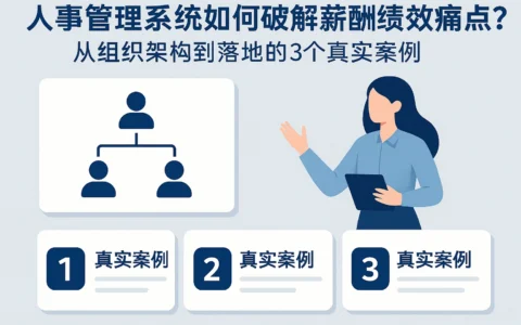 人事管理系统如何破解薪酬绩效痛点？从组织架构到落地的3个真实案例