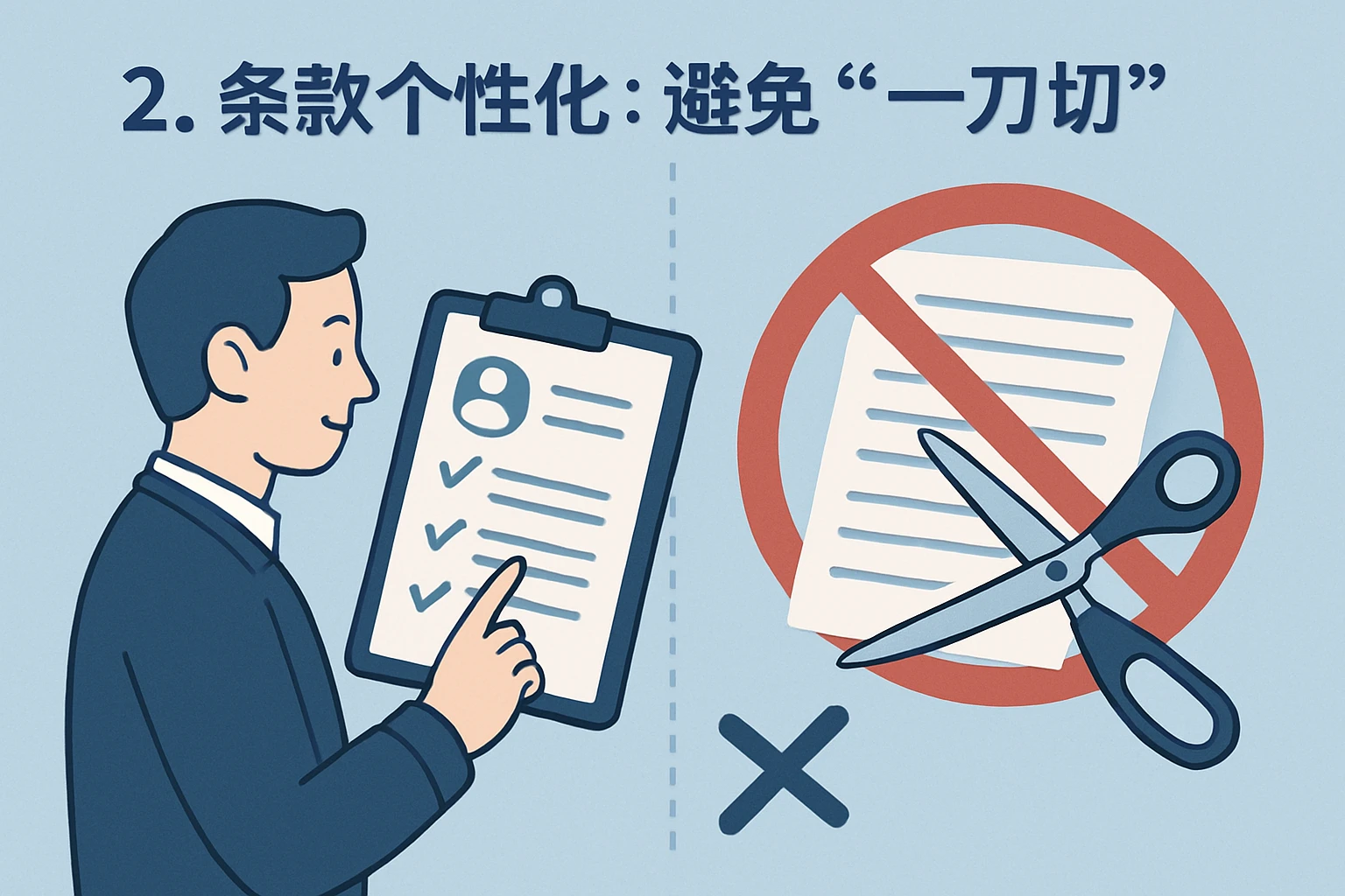 2. 条款个性化：避免“一刀切”