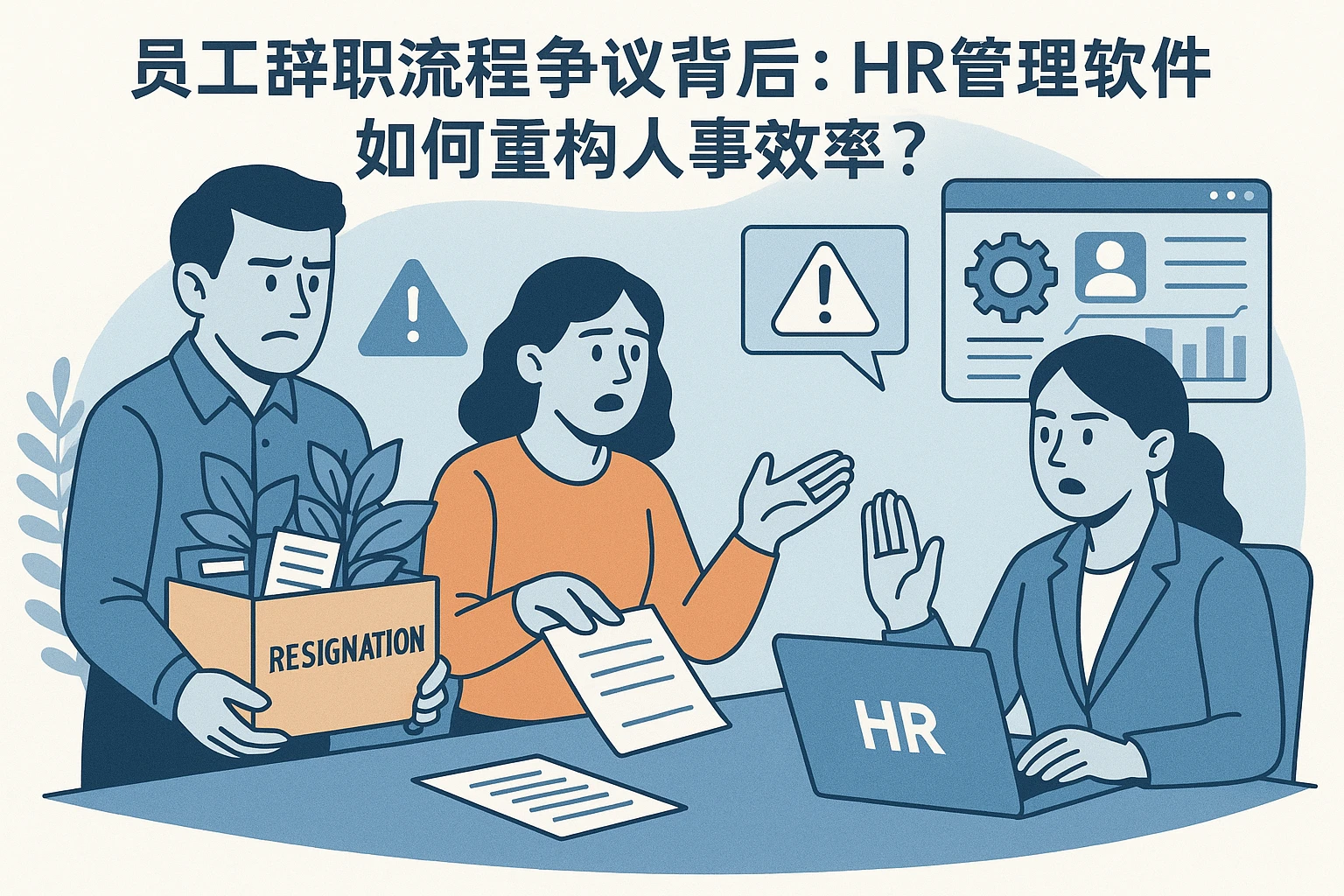 员工辞职流程争议背后：HR管理软件如何重构人事效率？