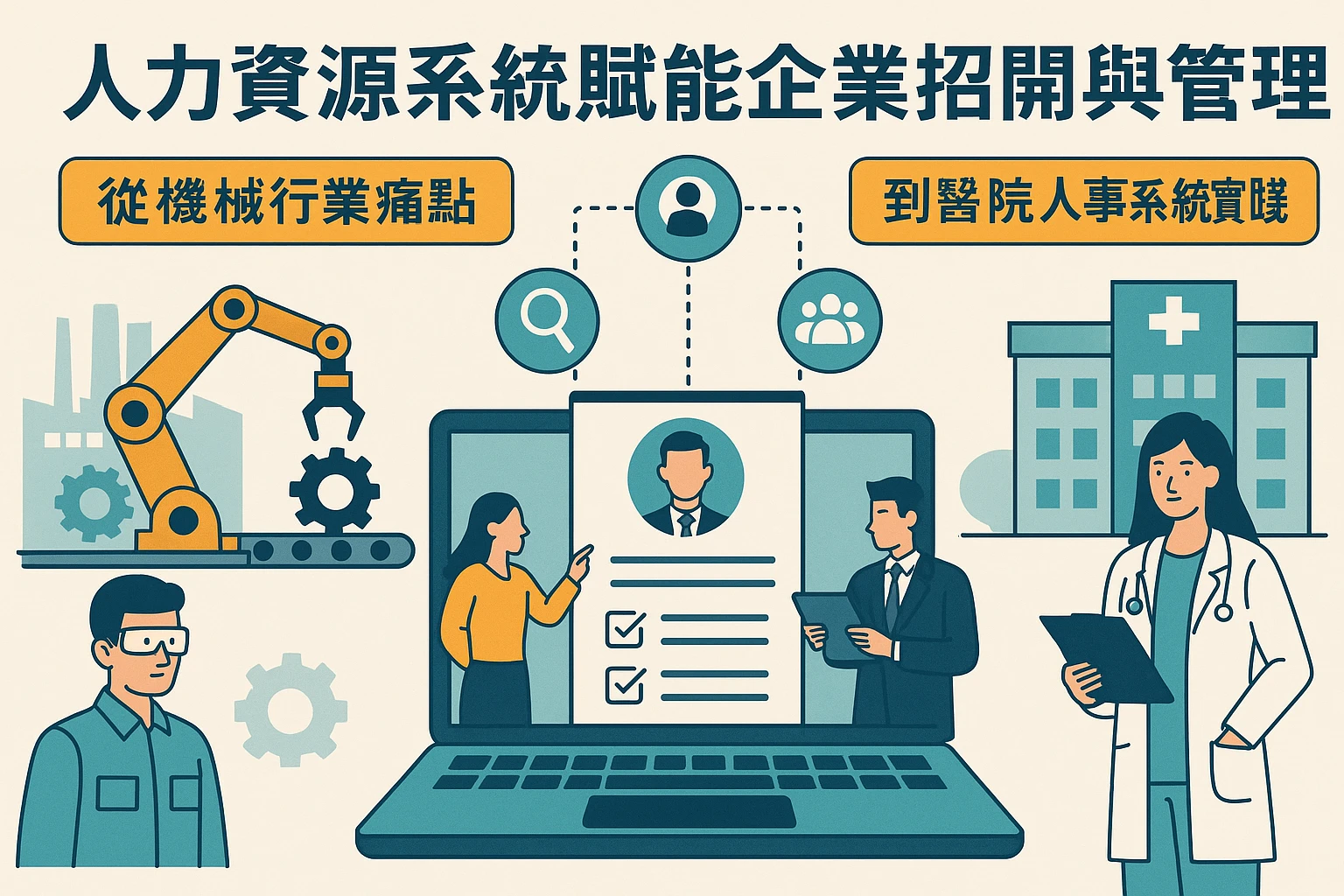人力资源系统赋能企业招聘与管理：从机械行业痛点到医院人事系统实践