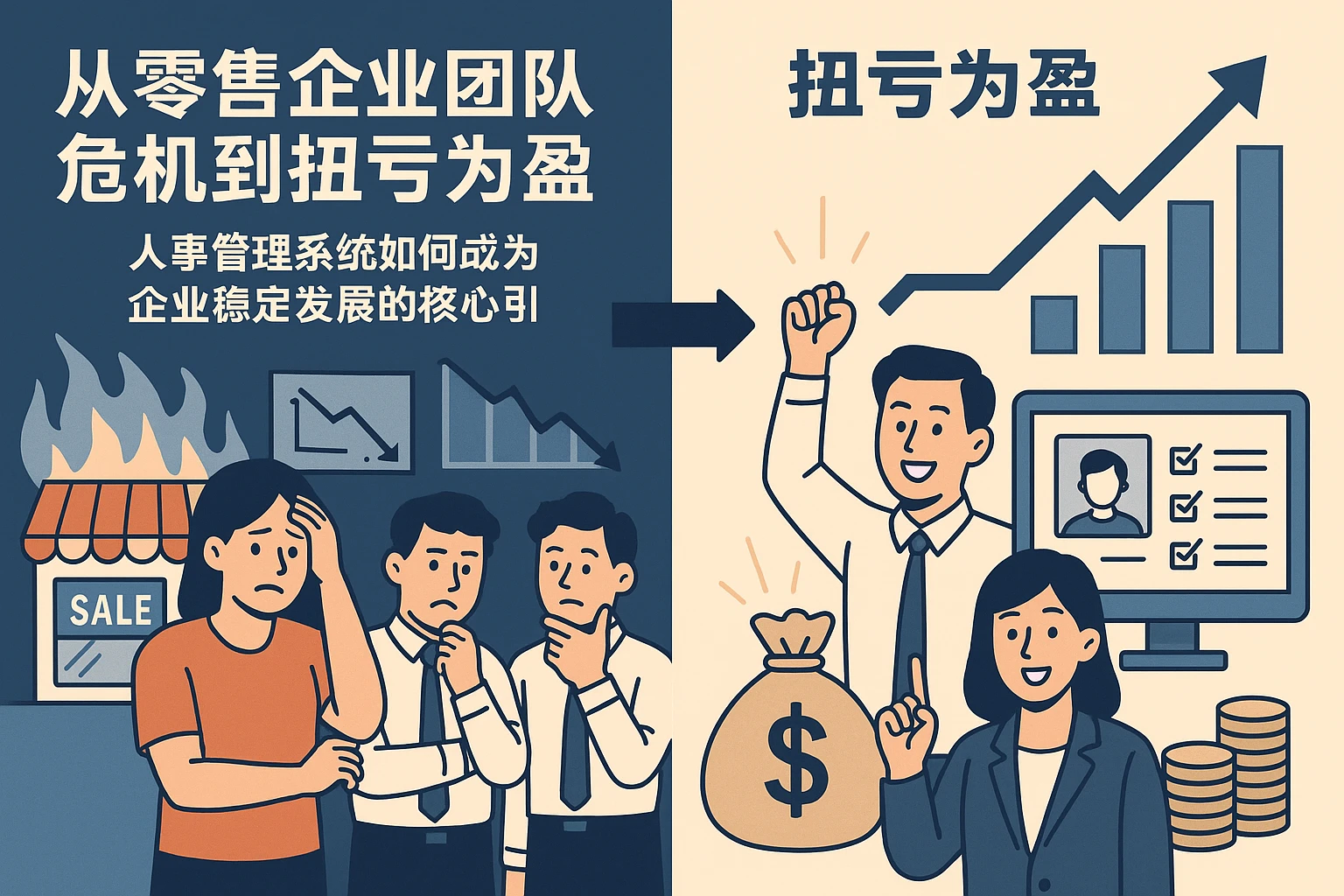 从零售企业团队危机到扭亏为盈：人事管理系统如何成为企业稳定发展的核心引擎