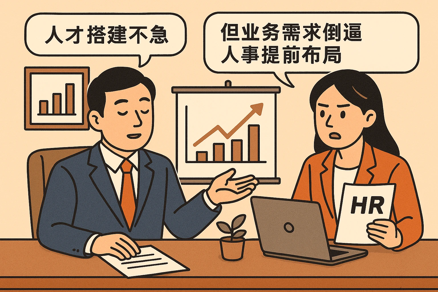 2. 老板“人才搭建不急”，但业务需求倒逼人事提前布局