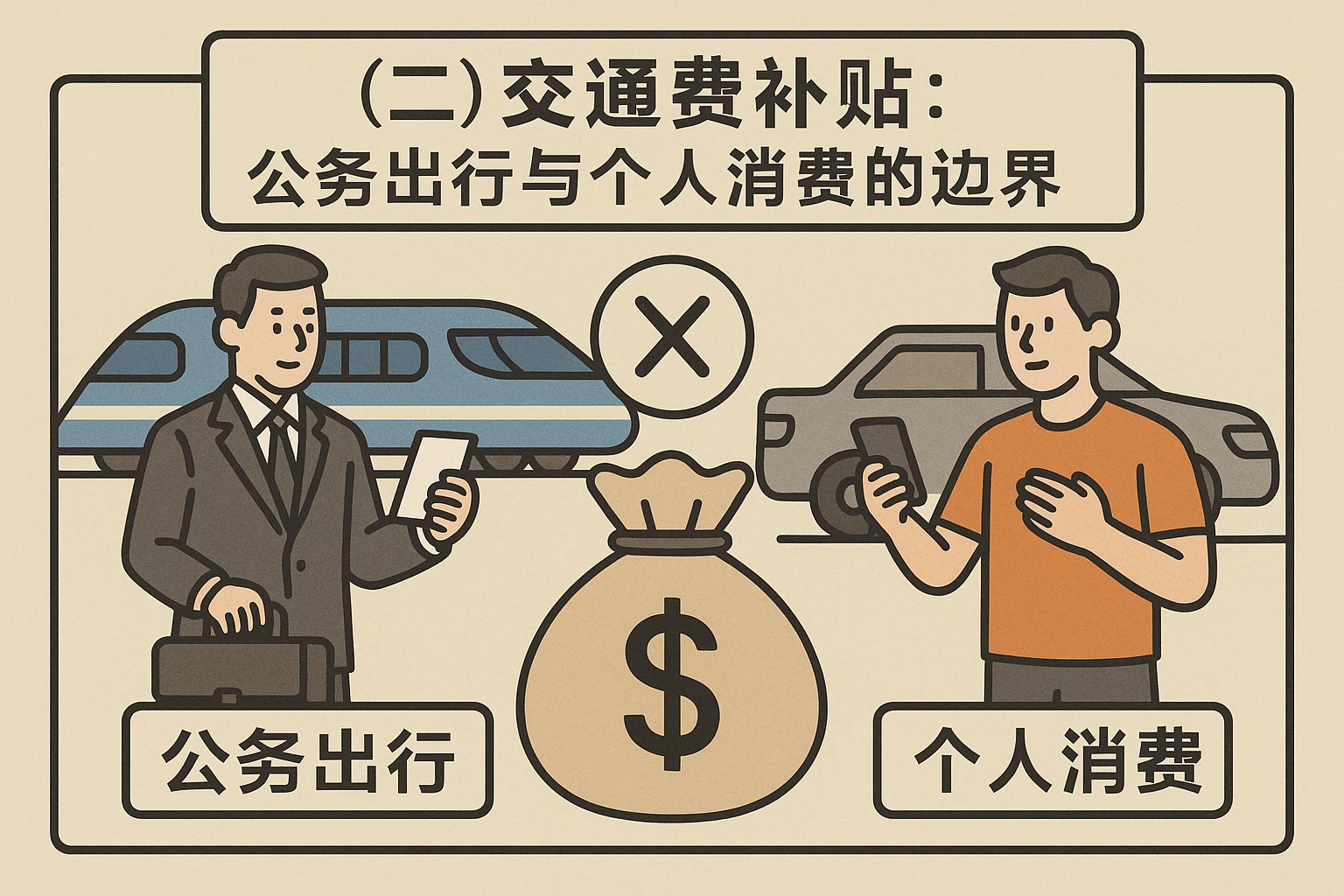 （二）交通费补贴：公务出行与个人消费的边界