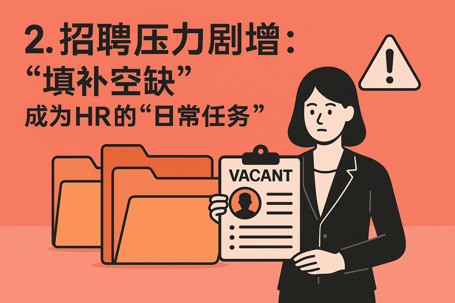 2. 招聘压力剧增：“填补空缺”成为HR的“日常任务”