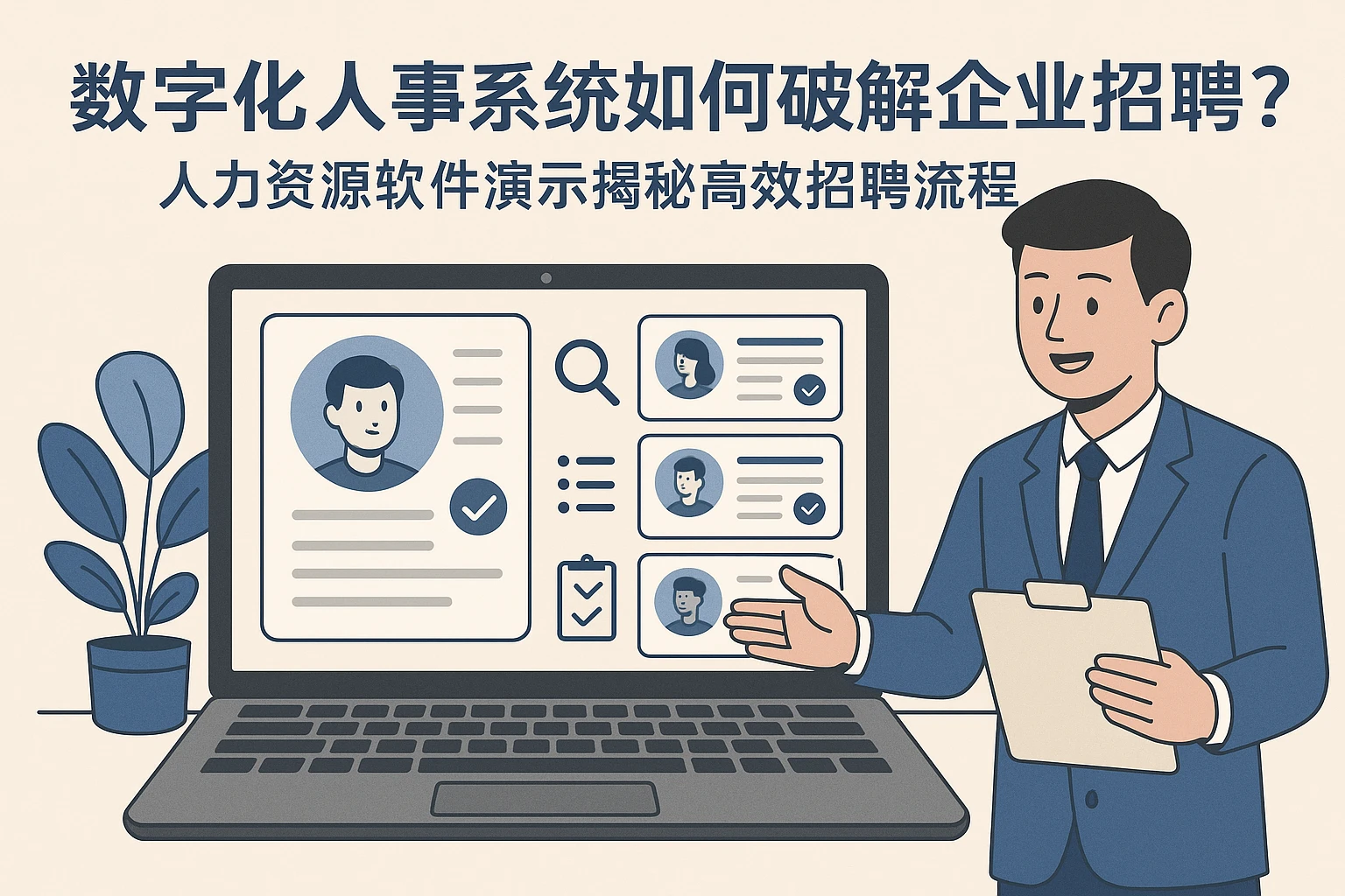 数字化人事系统如何破解企业招聘困局？人力资源软件演示揭秘高效招聘流程