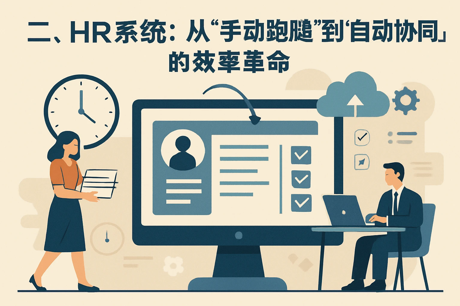 二、HR系统：从“手动跑腿”到“自动协同”的效率革命