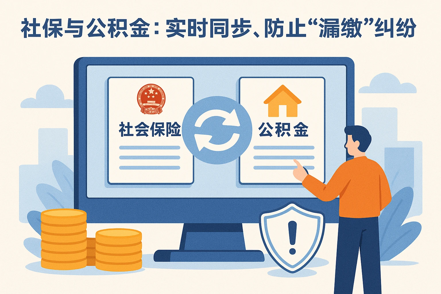 2. 社保与公积金：实时同步，防止“漏缴”纠纷