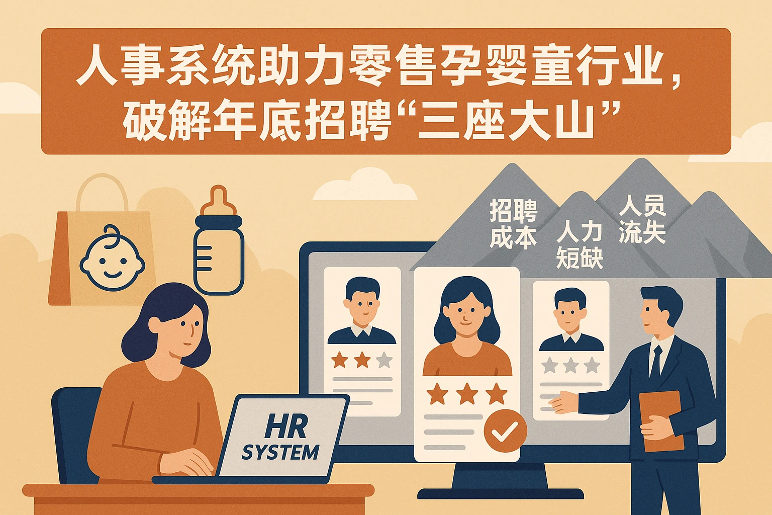 人事系统助力零售孕婴童行业，破解年底招聘“三座大山”