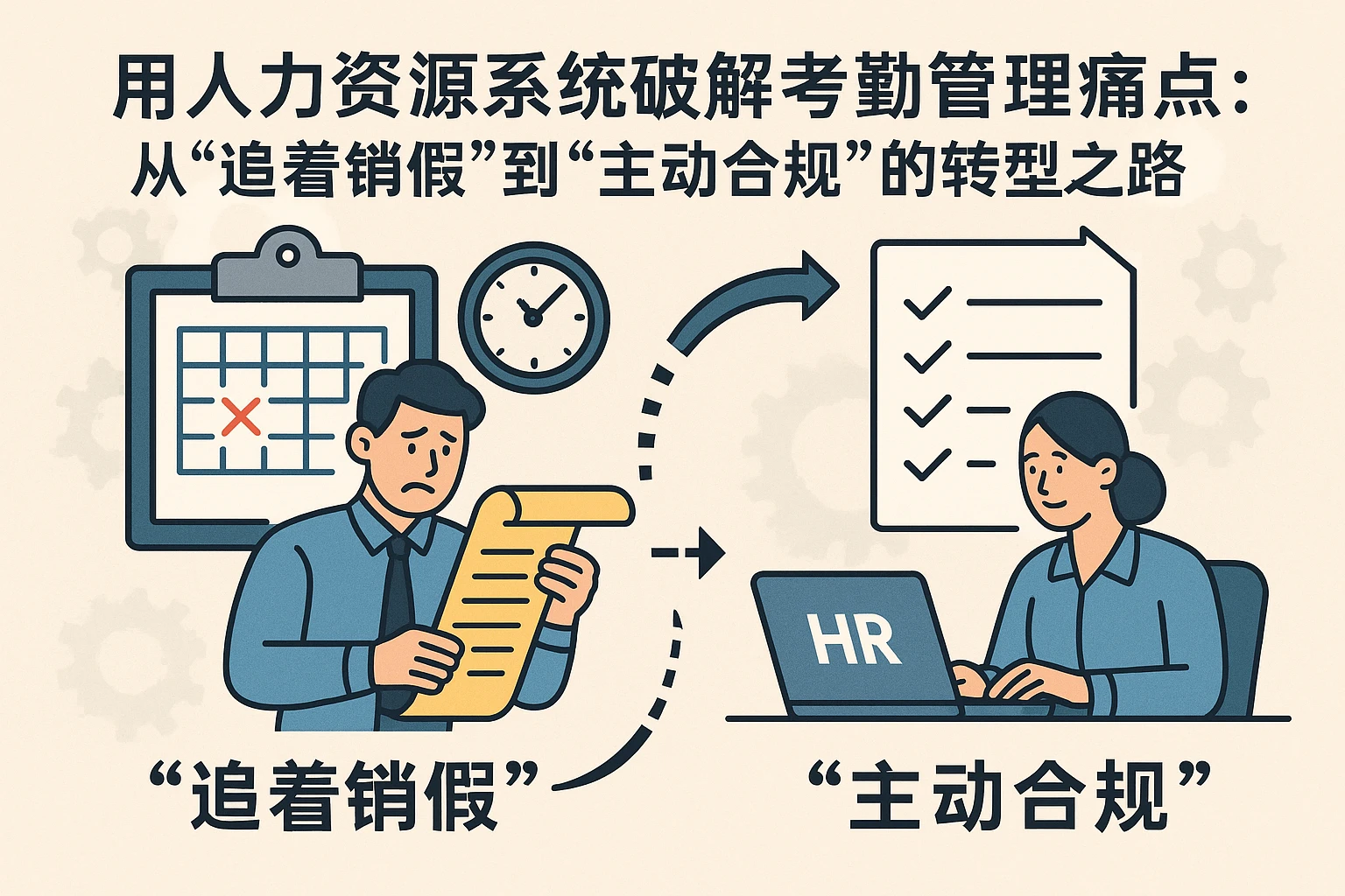 用人力资源系统破解考勤管理痛点：从“追着销假”到“主动合规”的转型之路