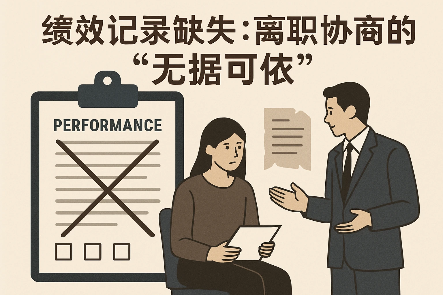 （1）绩效记录缺失：离职协商的“无据可依”