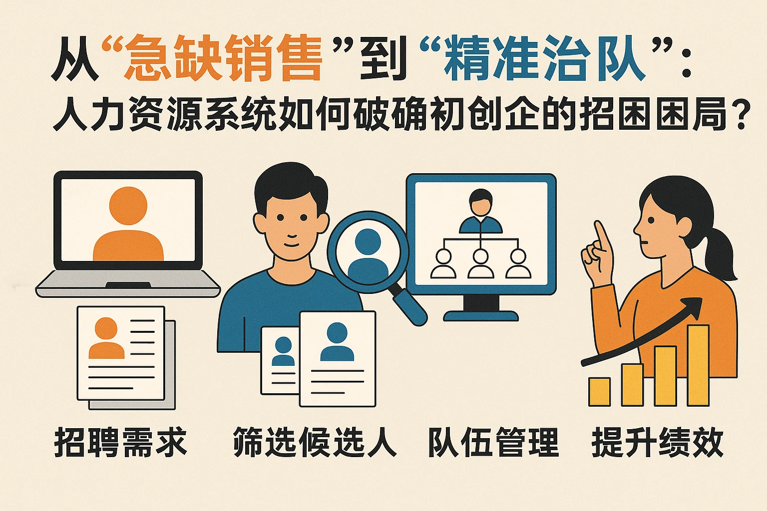 从“急缺销售”到“精准治队”：人力资源系统如何破解初创企业的招聘与管理困局？
