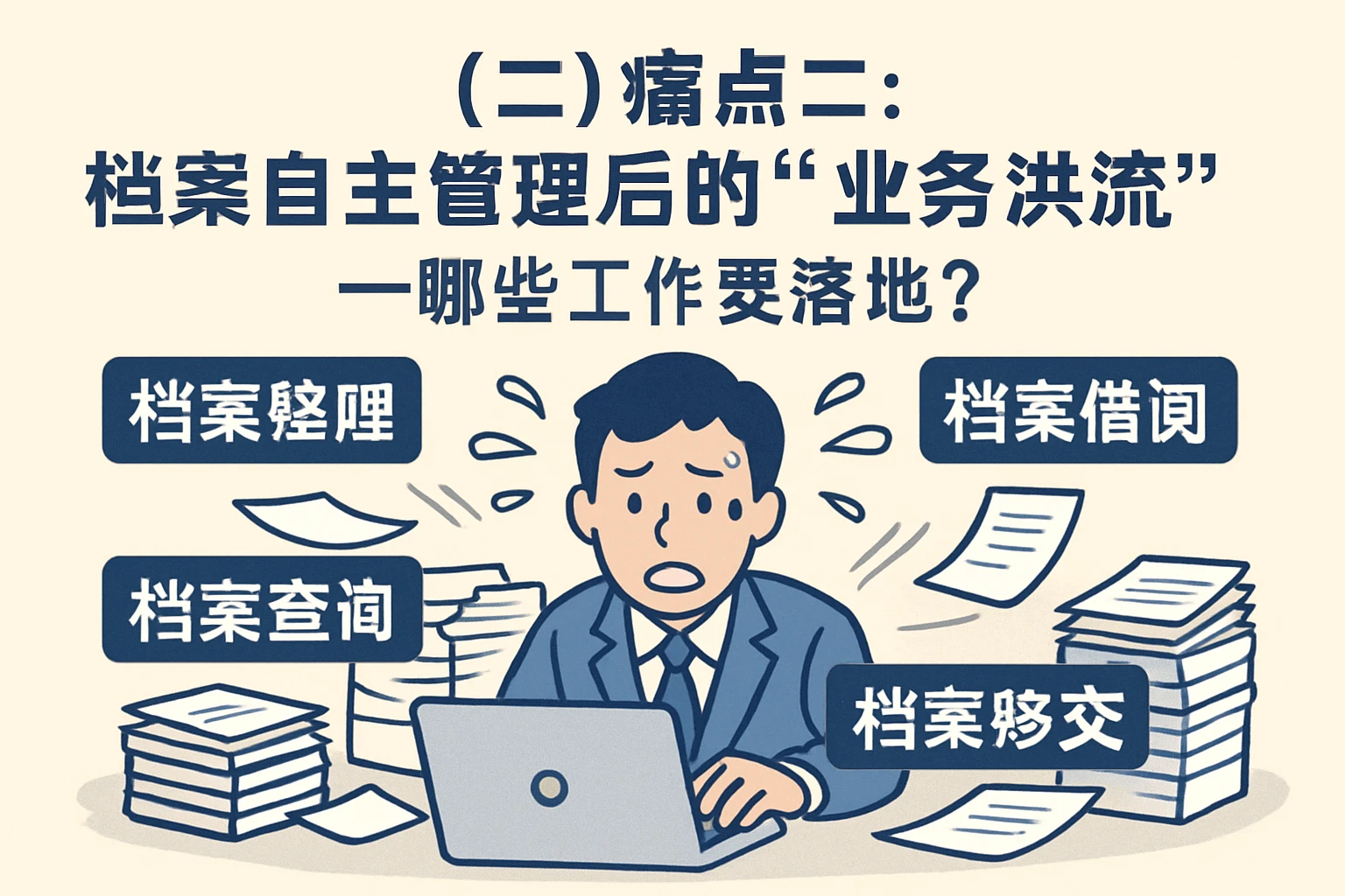 （二）痛点二：档案自主管理后的“业务洪流”——哪些工作要落地？