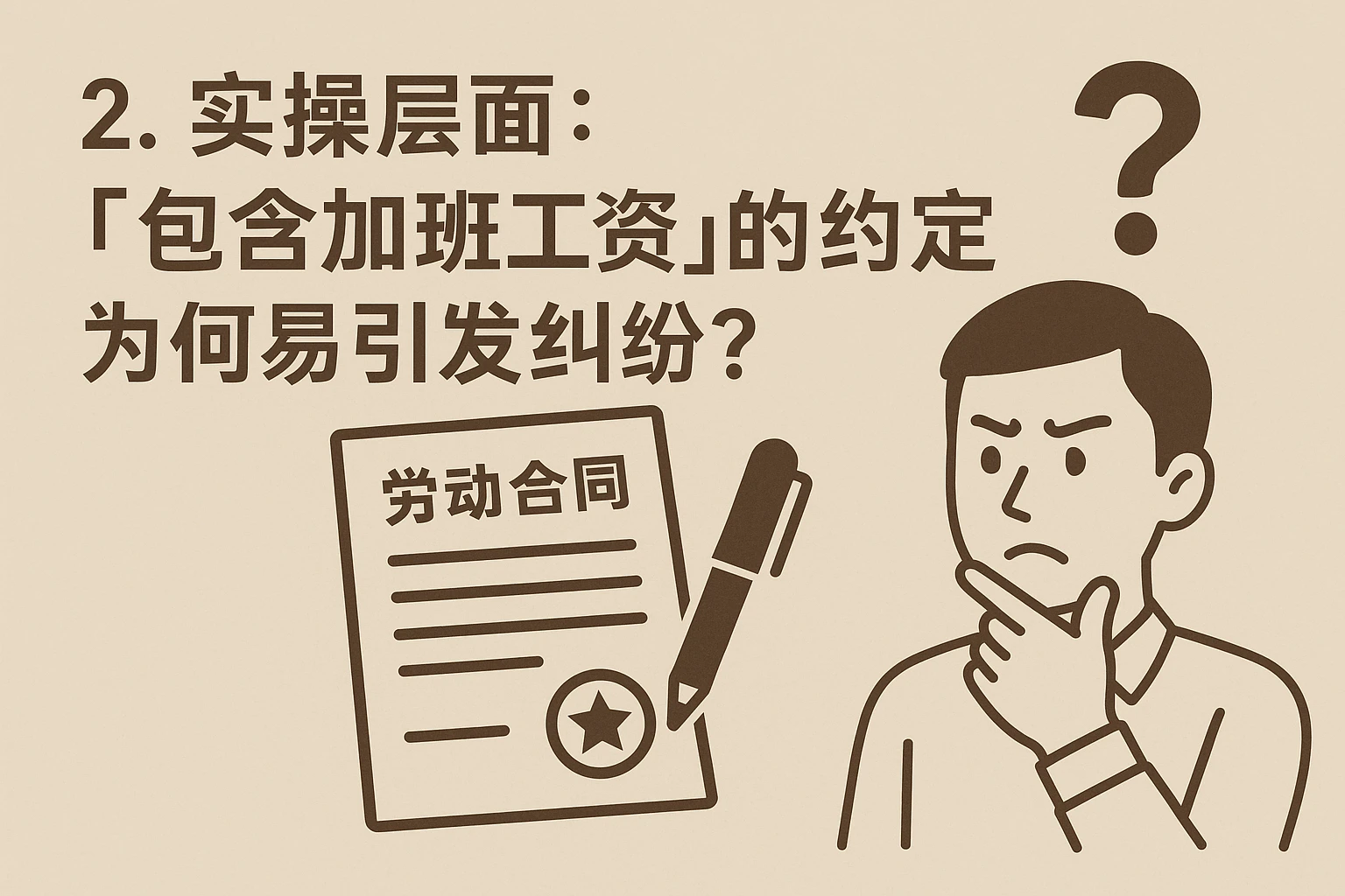 2. 实操层面：“包含加班工资”的约定为何易引发纠纷？