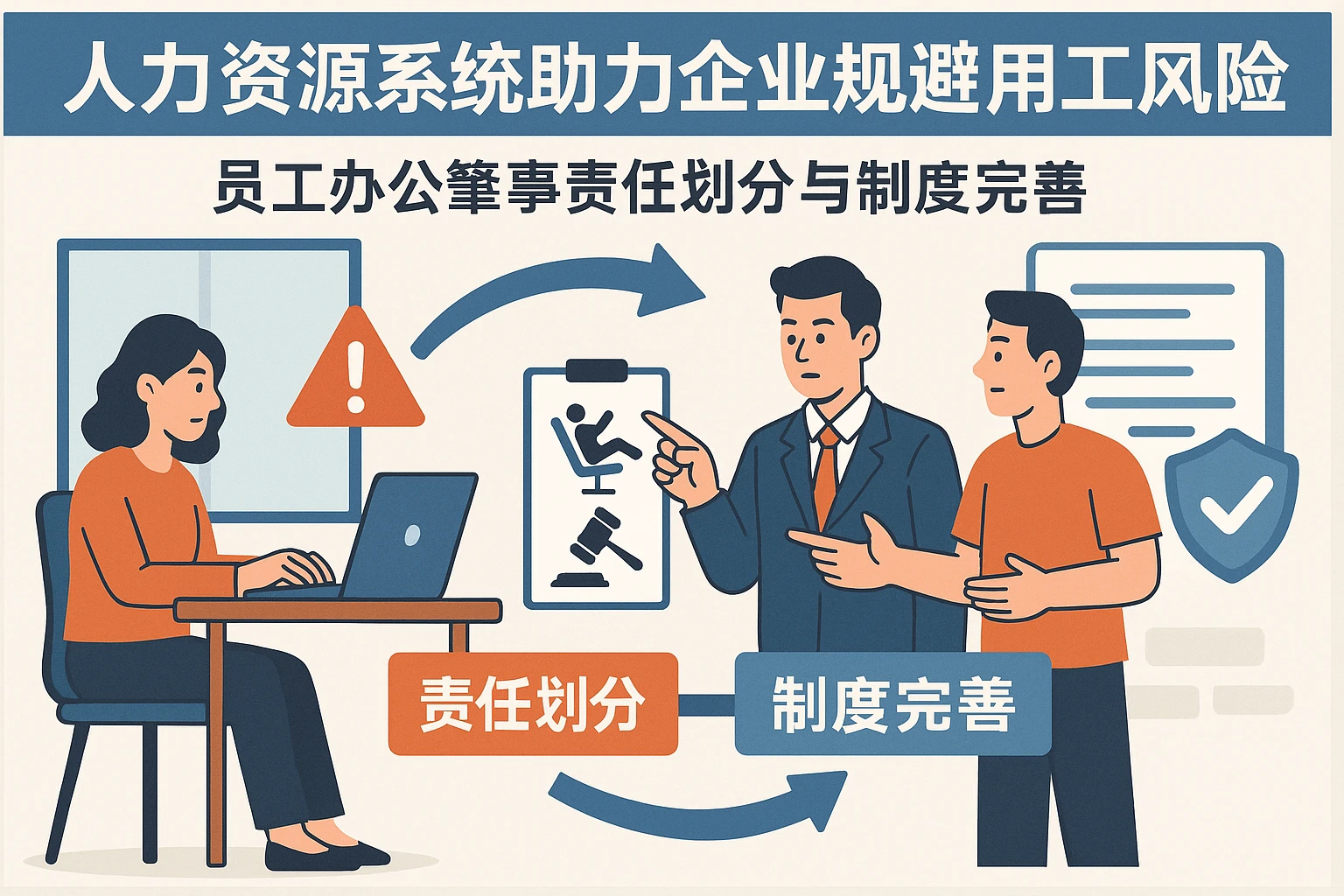人力资源系统助力企业规避用工风险：员工办公肇事责任划分与制度完善
