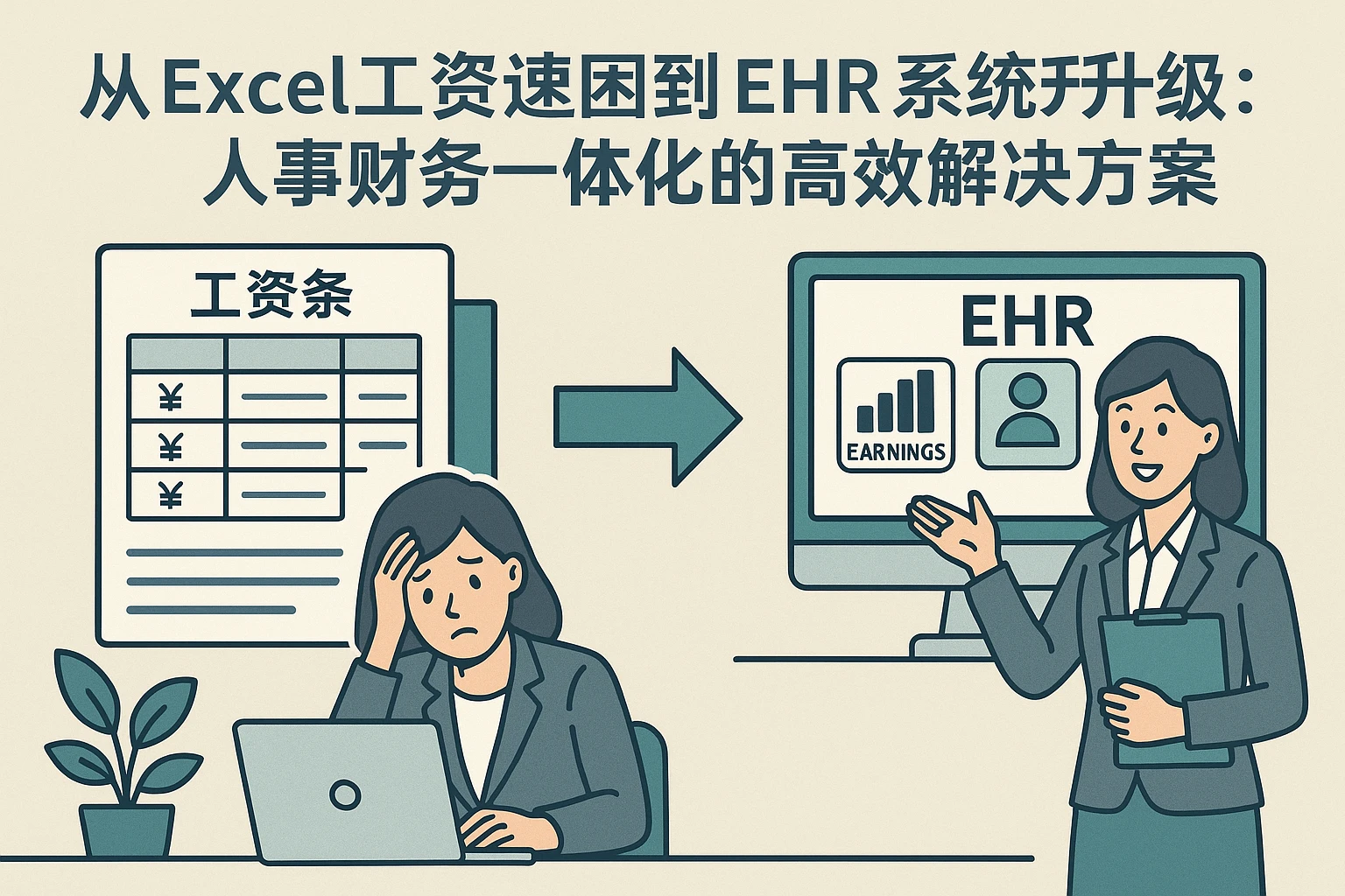 从Excel工资条困境到EHR系统升级：人事财务一体化的高效解决方案