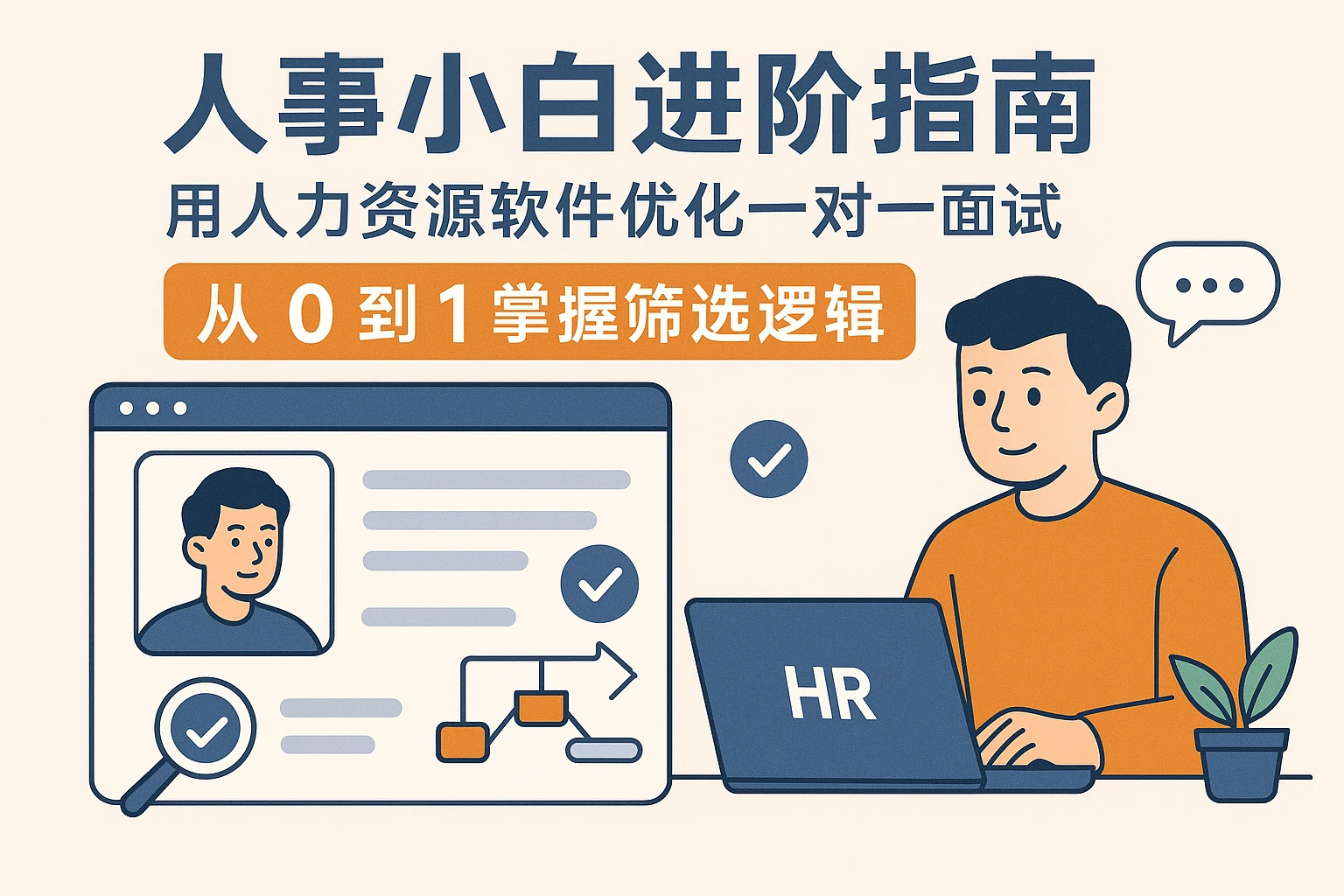 人事小白进阶指南：用人力资源软件优化一对一面试，从0到1掌握筛选逻辑