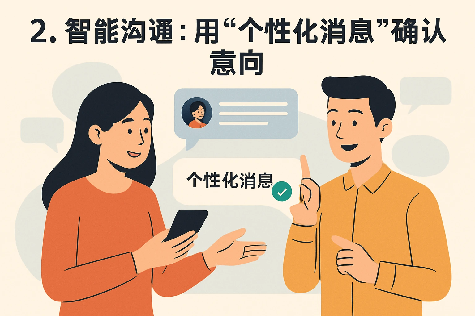 2. 智能沟通：用“个性化消息”确认意向