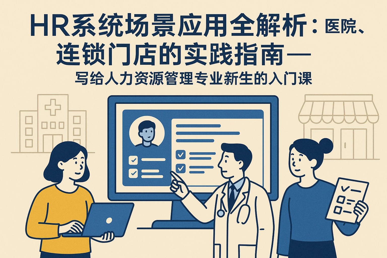 HR系统场景应用全解析：医院、连锁门店的实践指南——写给人力资源管理专业新生的入门课
