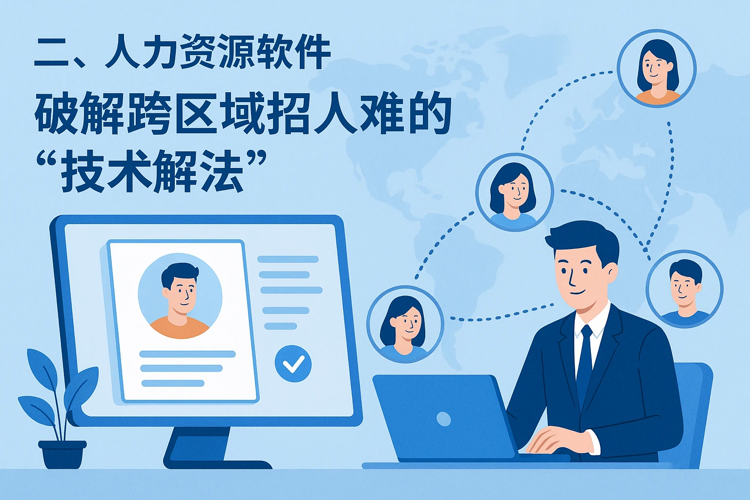 二、人力资源软件：破解跨区域招人难的“技术解法”