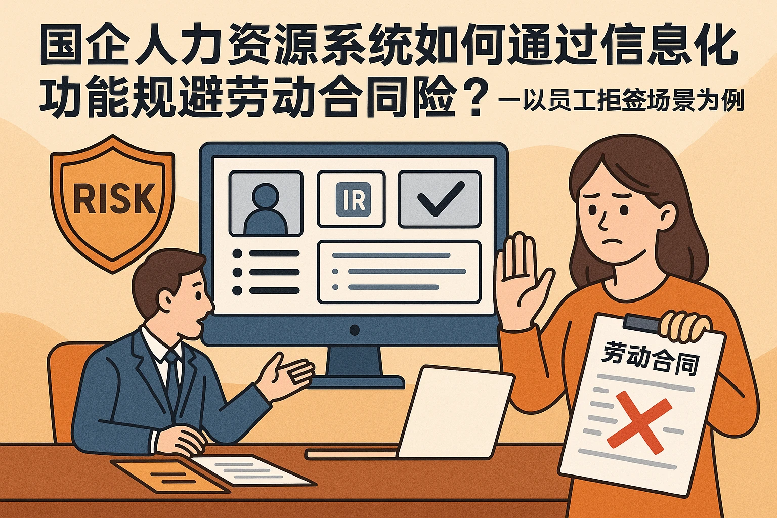 国企人力资源系统如何通过信息化功能规避劳动合同风险？——以员工拒签场景为例
