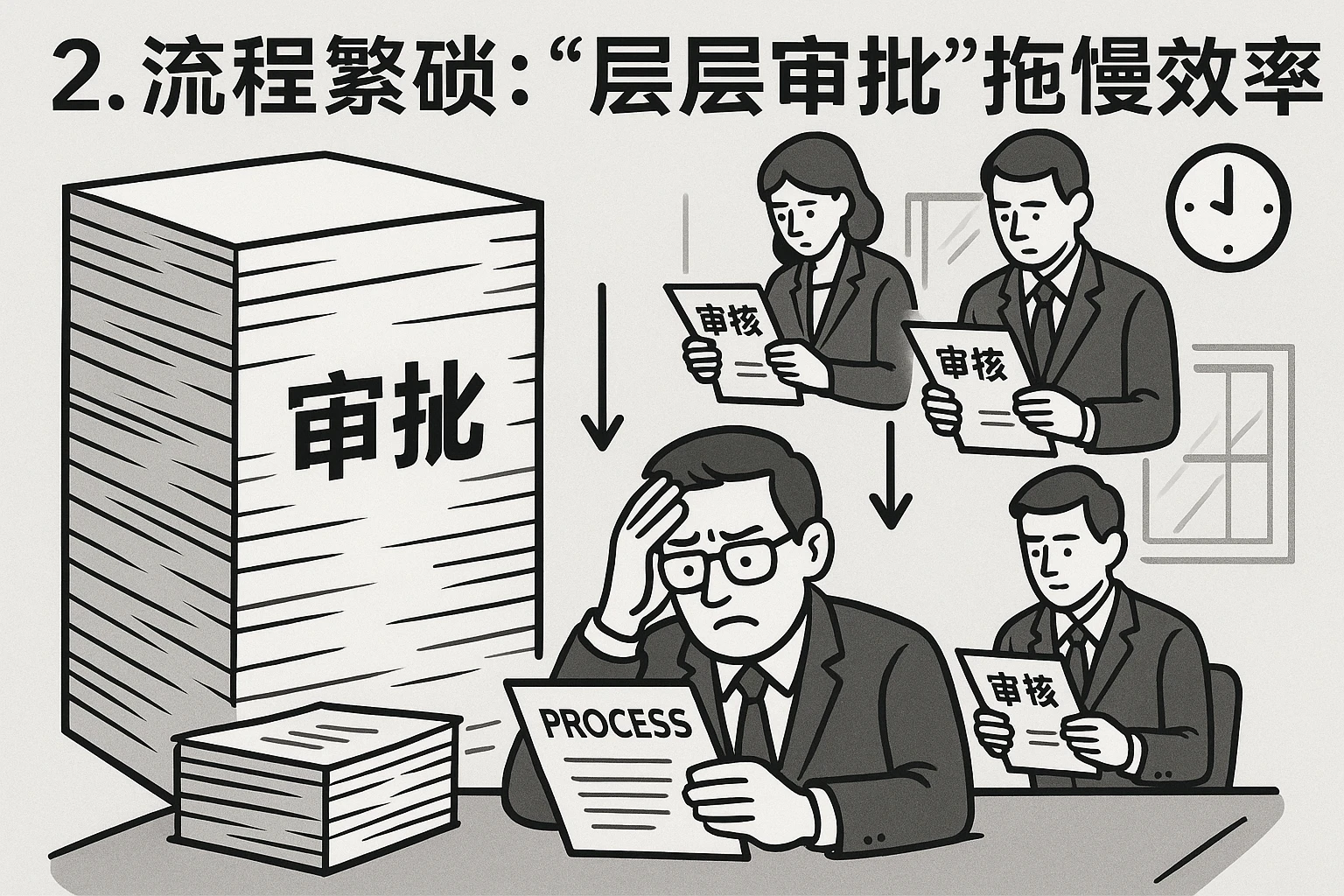 2. 流程繁琐：“层层审批”拖慢制度执行效率