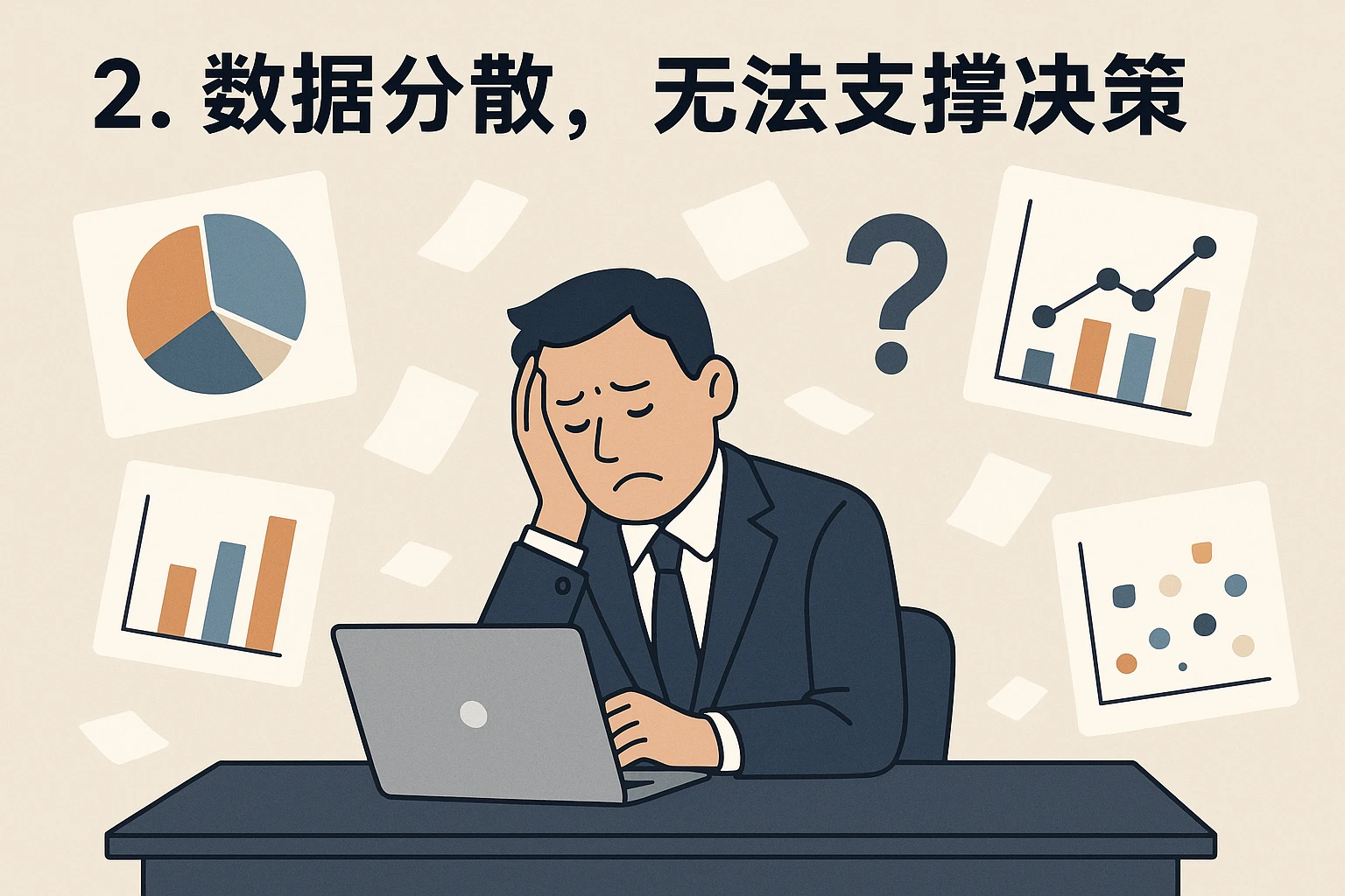 2. 数据分散，无法支撑决策