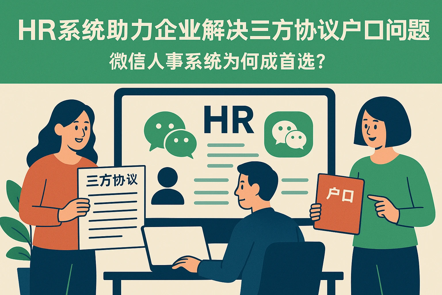 HR系统助力企业解决三方协议户口问题：微信人事系统为何成首选？