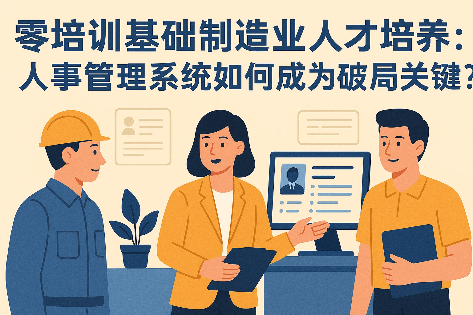零培训基础制造业人才培养：人事管理系统如何成为破局关键？