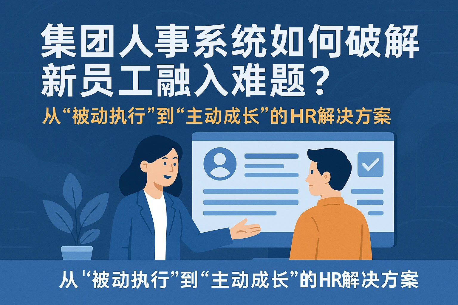 集团人事系统如何破解新员工融入难题？——从“被动执行”到“主动成长”的HR解决方案