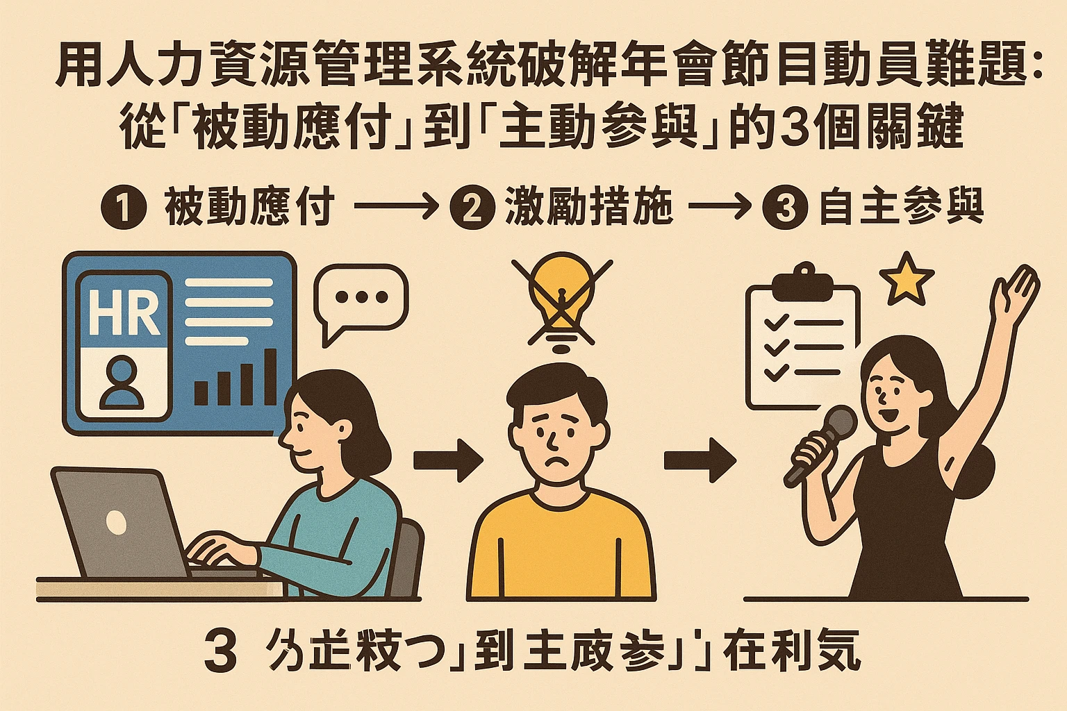 用人力资源管理系统破解年会节目动员难题：从“被动应付”到“主动参与”的3个关键