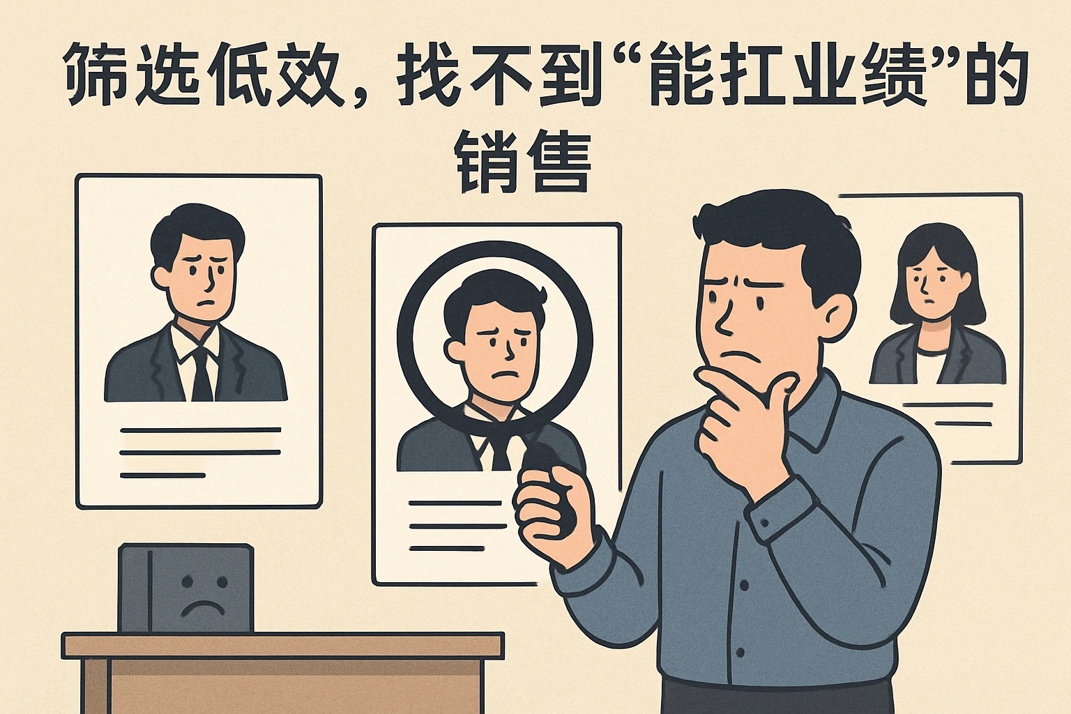 2. 筛选低效，找不到“能扛业绩”的销售