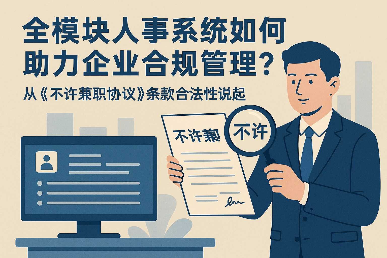 全模块人事系统如何助力企业合规管理？从《不许兼职协议》条款合法性说起