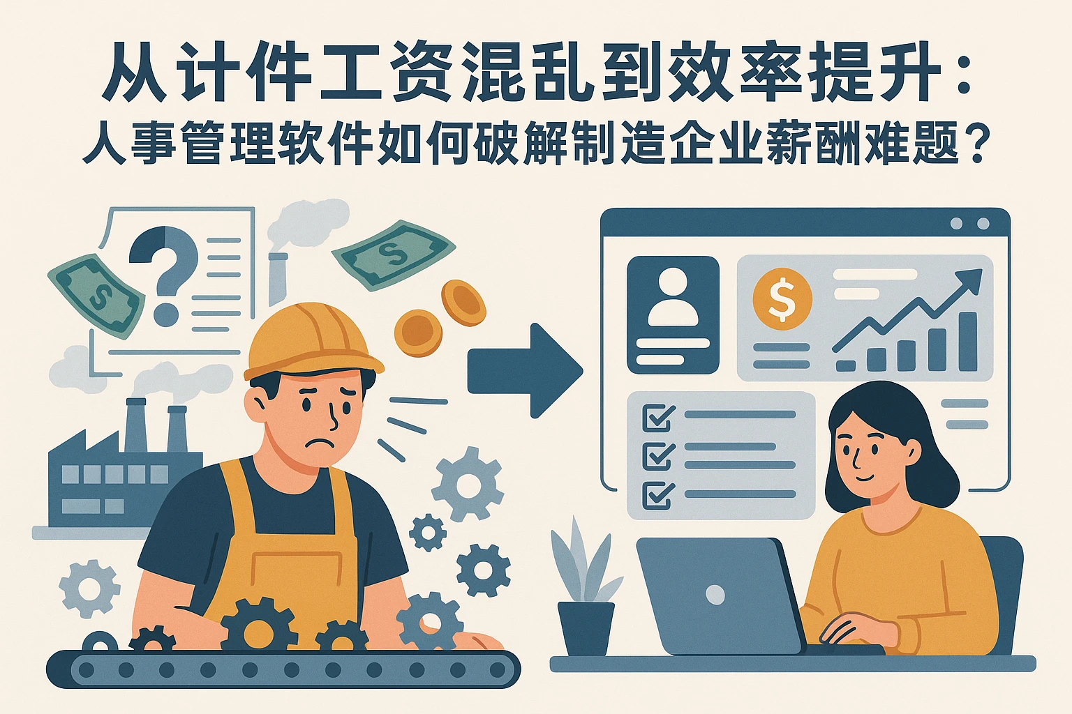 从计件工资混乱到效率提升：人事管理软件如何破解制造企业薪酬难题？