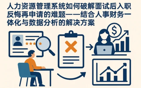 人力资源管理系统如何破解面试后入职反悔再申请的难题——结合人事财务一体化与数据分析的解决方案
